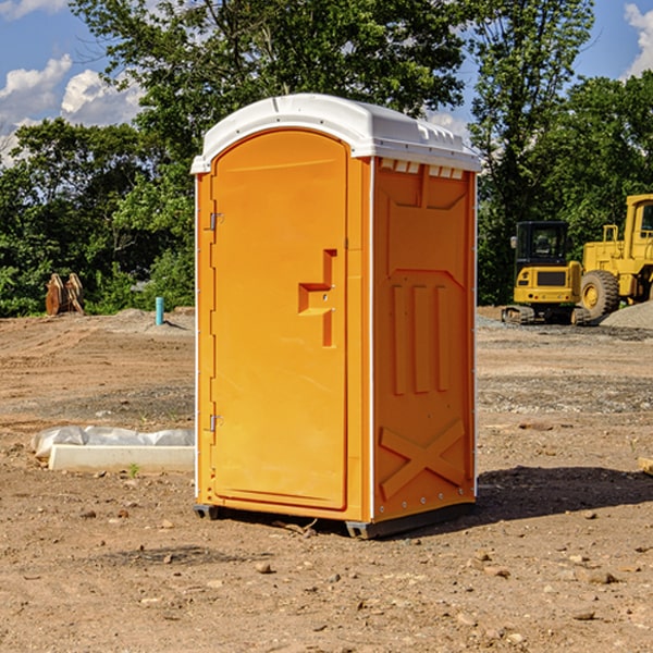 can i customize the exterior of the porta potties with my event logo or branding in Centerville IA